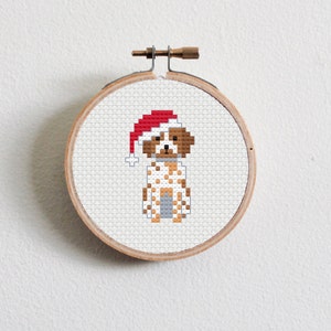 Christmas Light Brittany Cross Stitch Pattern