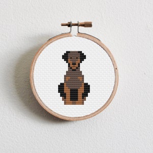 Doberman Natural Cross Stitch Pattern