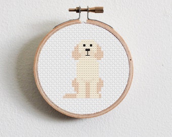 Light Golden Doodle Cross Stitch Pattern