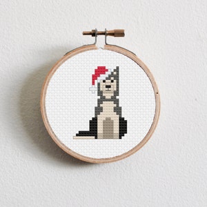 Christmas Husky Cross Stitch Pattern
