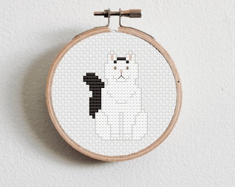 Pot Roast Cat Cross Stitch Pattern