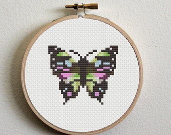 Animal Crossing Purple Swallowtail Cross Stitch Pattern
