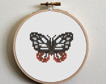 Animal Crossing Chestnut Tiger Butterfly Cross Stitch Pattern