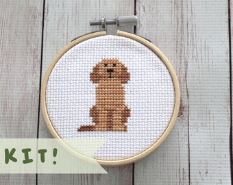 Golden Doodle Cross Stitch Kit