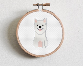 American Eskimo Cross Stitch Pattern