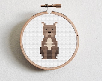 Pitbull Cross Stitch Pattern