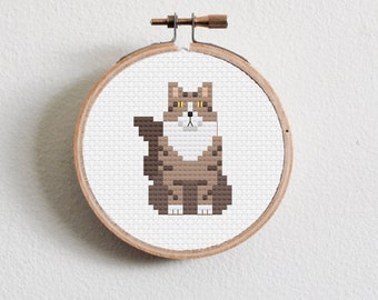 Norwegian Forest Cat Cross Stitch Pattern