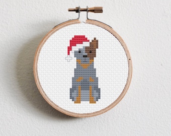 Christmas Blue Heeler Cross Stitch Pattern