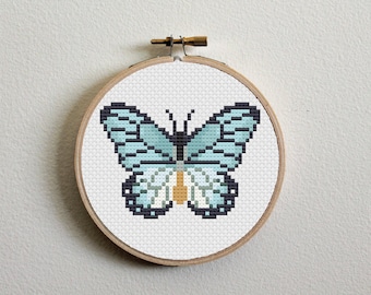 Animal Crossing Giant Blue Swallowtail Butterfly Cross Stitch Pattern