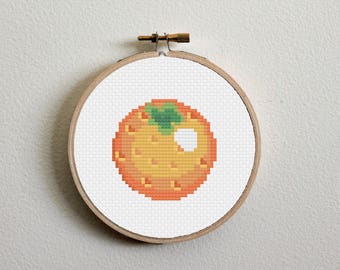 Animal Crossing Orange Cross Stitch Pattern