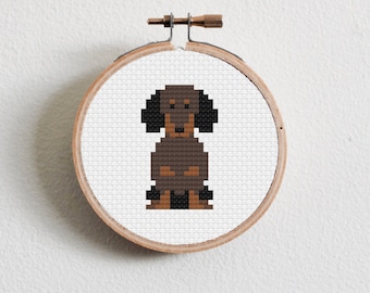 Dachshund Cross Stitch Pattern