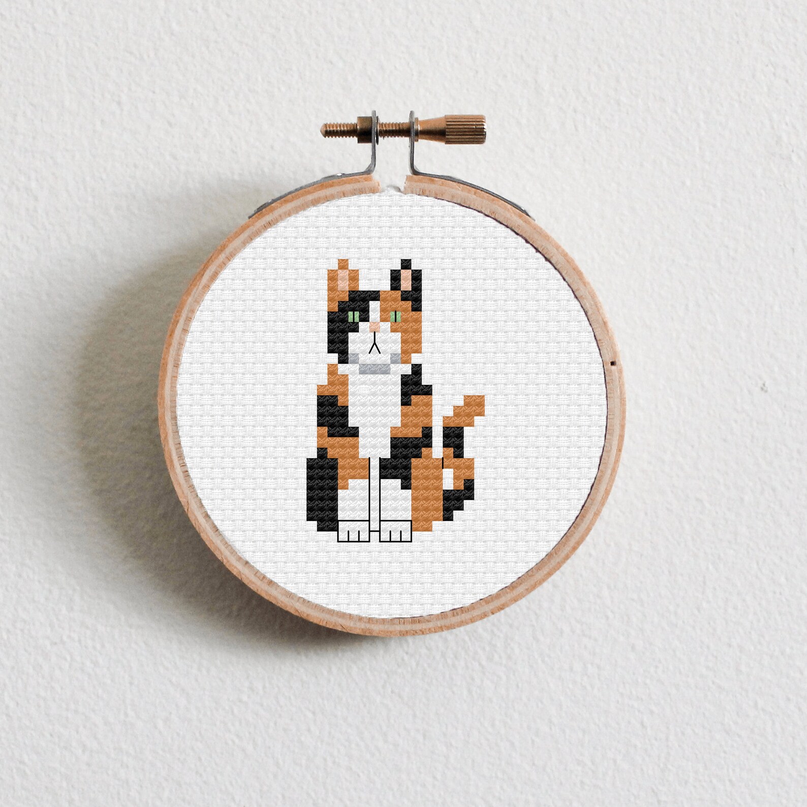Calico Cat Cross Stitch Pattern Etsy