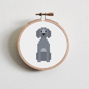 Weimaraner Kreuzstich Anleitung