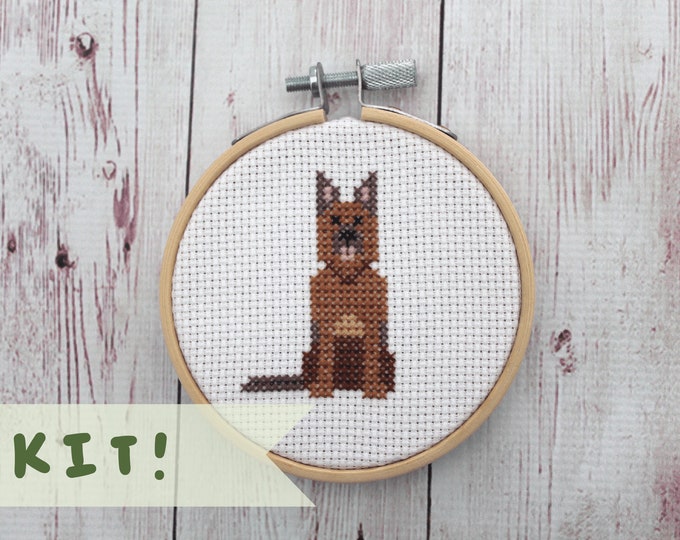 German Shepherd Cross Stitch Kit Etsy