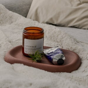 Handmade Concrete Bubble Tray: Round Oblong Coffee Table Tray