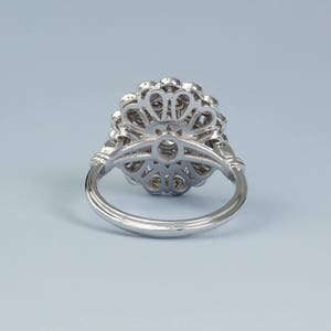 Flower Bomb Ring in 14k white gold with 30 round natural brilliant diamonds image 4