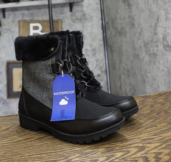 New Jbu By Jambu Boot Mid Calf B1nor01 Herringbon… - image 1