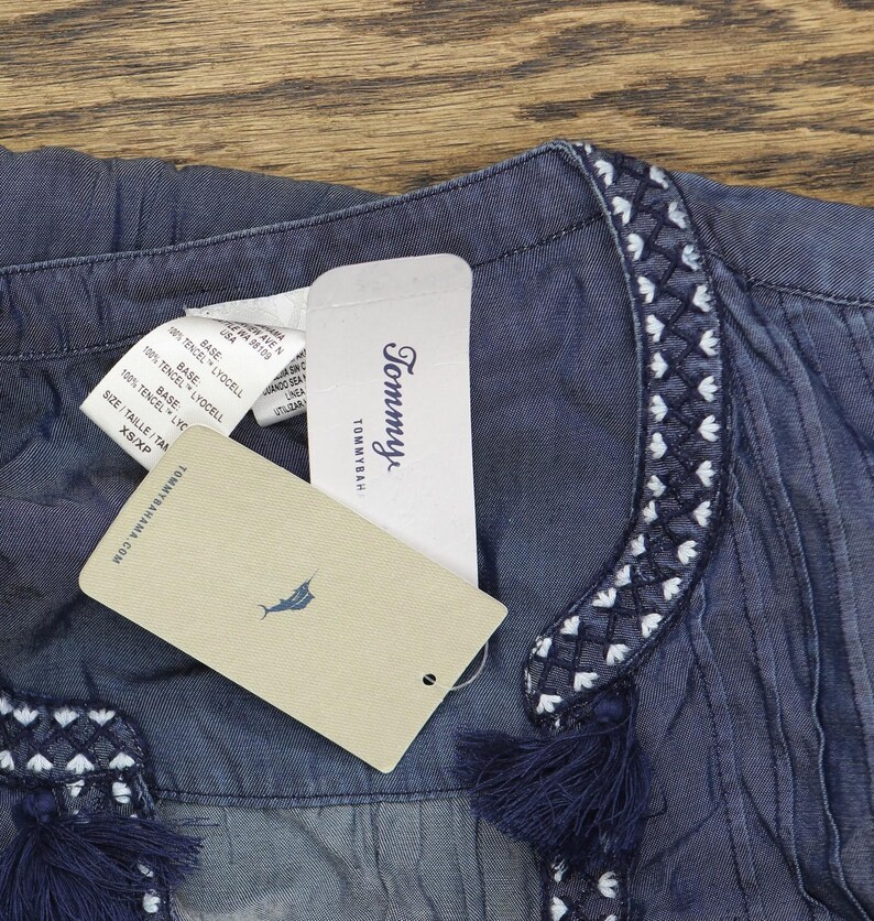 Nwt Tommy Bahama Womens Dress Swim Cover Up Ss500340 Blue Xs image 3