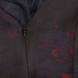 Nwt Adrianna Papell Jacquard Dress Navy Blue / Pink Multi 6 image 9