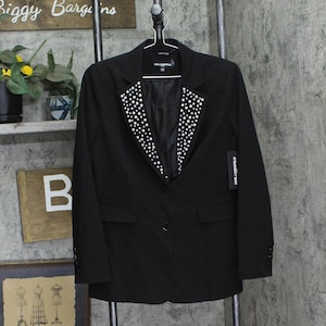 Nwt Karl Lagerfeld Paris 2-button Blazer Jacket Black 4