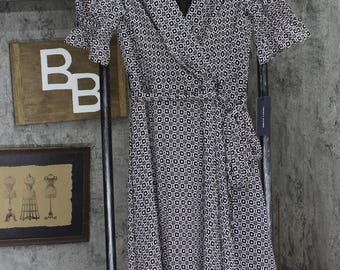 Nwt Tommy Hilfiger Surplice Dress Black / Ballerina Pink 8