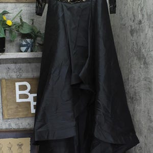 Vestido de tafetán con cuentas en los hombros de Adrianna Papell, negro/dorado 4 imagen 1