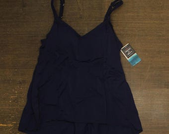 Nwt Swim Solutions Top Swim Bikini 806843 Navy Blue 14