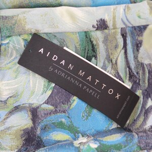 Nwt Aidan Mattox By Adrianna Papell Dress Blue Multi 18 image 3