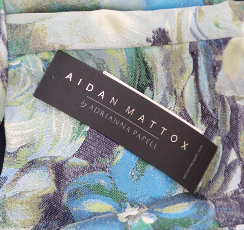 Nwt Aidan Mattox By Adrianna Papell Dress Blue Multi 18 image 3