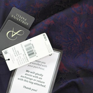 Nwt Adrianna Papell Jacquard Dress Navy Blue / Pink Multi 6 image 4