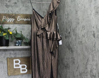 Nwt Adrianna By Adrianna Papell Dress Black / Bronze 12