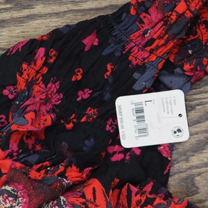 Nwt Free People Front Top Ob1434186 Night Combo Red Black L immagine 4
