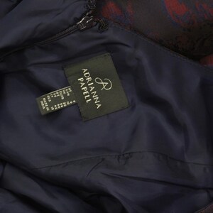 Nwt Adrianna Papell Jacquard Dress Navy Blue / Pink Multi 6 image 3