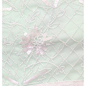 Adrianna Papell Sequin Dress Gown Green / Ivory 14 image 7