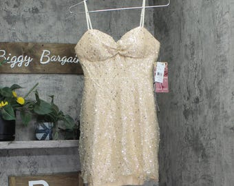 Nwt Emerald Sundae Fit & Flare Dress Champagne Brown M