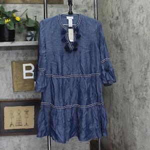 Nwt Tommy Bahama Womens Dress Swim Cover Up Ss500340 Blue Xs image 1