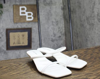 Nwt Calvin Klein Opelle Sandales à talons Kcopelle2 Blanc 7,5 m