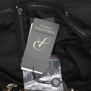 Vestido de tafetán con cuentas en los hombros de Adrianna Papell, negro/dorado 4 imagen 3
