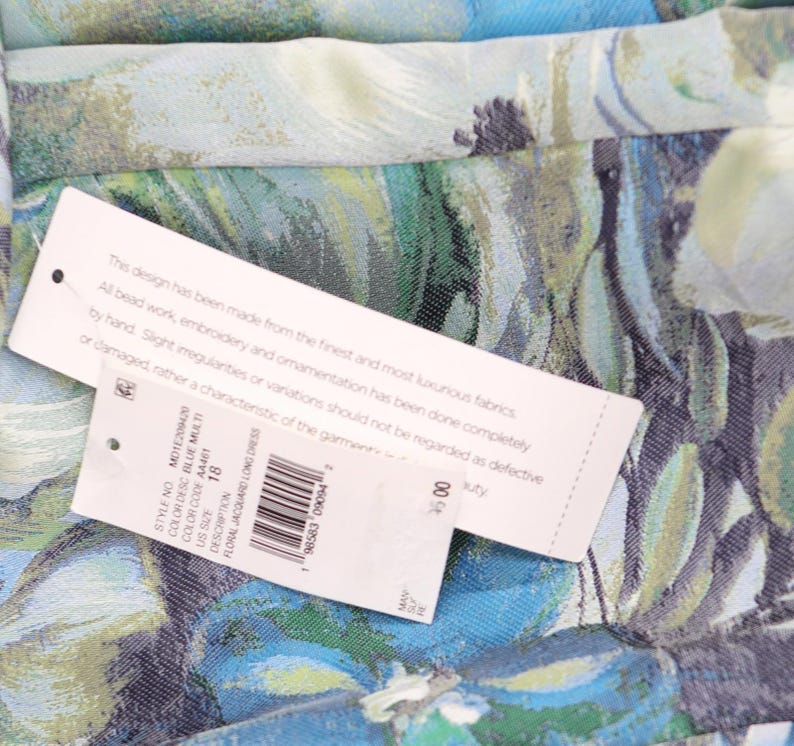 Nwt Aidan Mattox By Adrianna Papell Dress Blue Multi 18 image 4