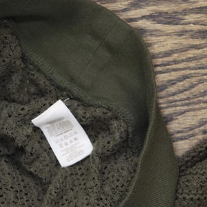 Free People Cropped Sweater Cotton Dolman Sleeve Green Xs image 6