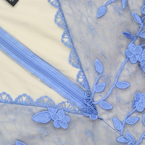 Nwt Adrianna Papell Formal Dress Gown Periwinkle Blue 14 image 6