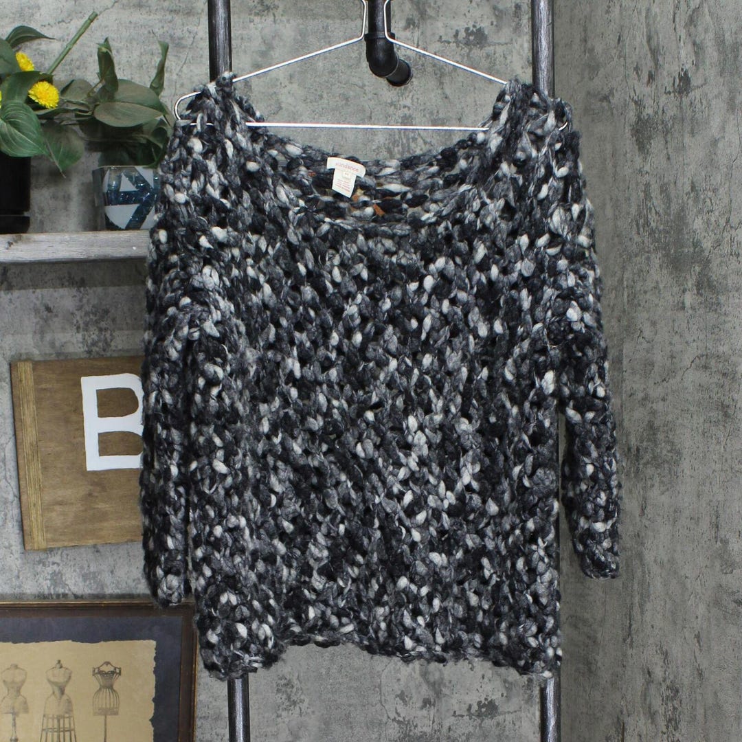 Sundance Knit Wool Sweater 167221ab36707d Gray Multi M Etsy