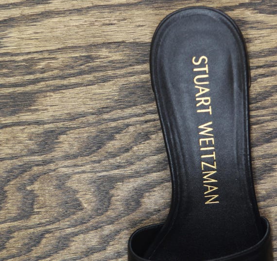 Stuart Weitzman Cayman 35 Block Heel Slides Se013… - image 8