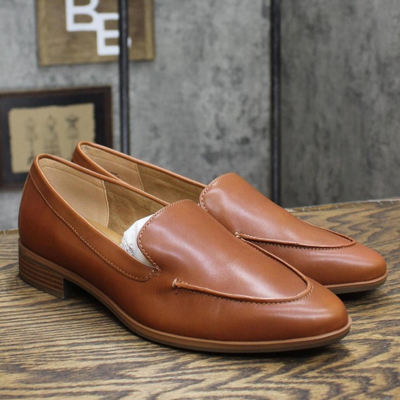 NWT Aerosoles Shoes EAST SIDE Dark Tan Leather Br… - image 1