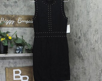 Nwt Guess Womens Bodycon Veronika Sweater Dress Jet Black Xl