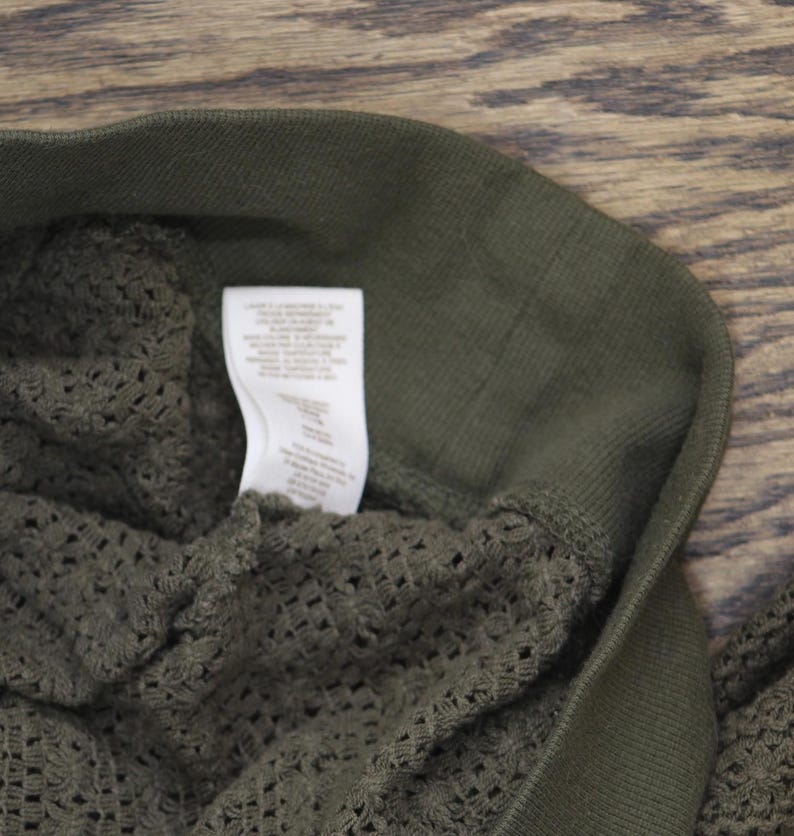 Free People Cropped Sweater Cotton Dolman Sleeve Green Xs image 5