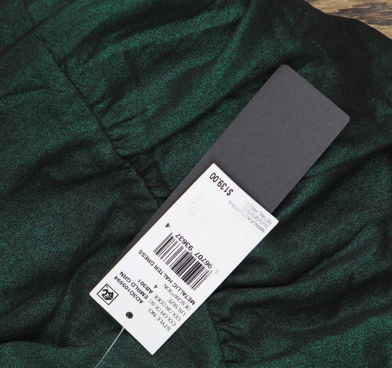 Adrianna Papell Halter Dress Ad3d105594 Emerald Green 4 image 4