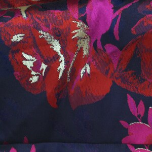 Nwt Adrianna Papell Jacquard Dress Navy Blue / Pink Multi 6 image 8