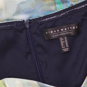 Nwt Aidan Mattox By Adrianna Papell Dress Blue Multi 18 image 5