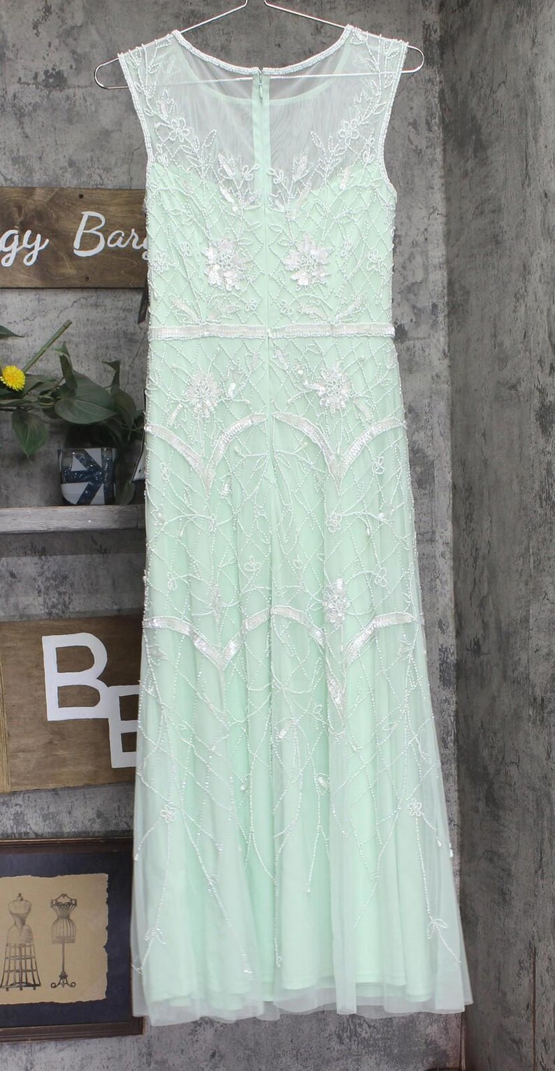 Robe sans manches Adrianna Papell Vert brume aloès / Ivoire 2 image 2